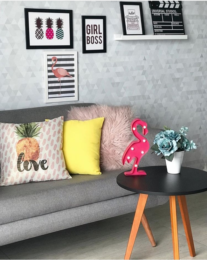Papel de parede para sala, papel de parede Defacile, papel de parede abstrato, sala, sala de estar.