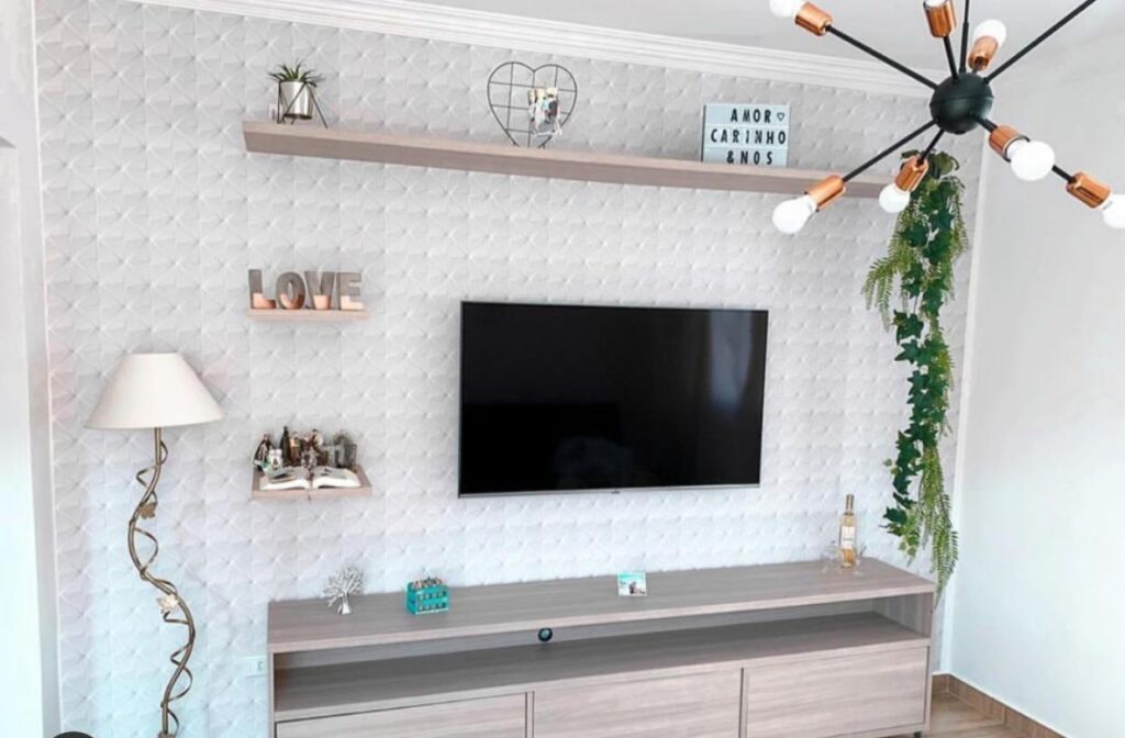Papel de parede para sala, papel de parede Defacile, papel de parede 3D, sala, sala de estar.