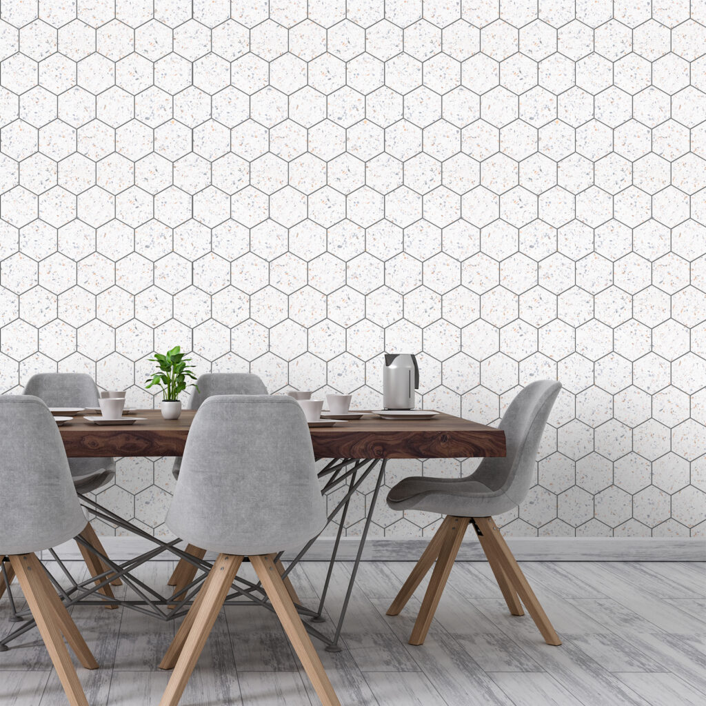 papel de parede para sala de jantar, adesivo, Defacile, cozinha, copa, colmeia