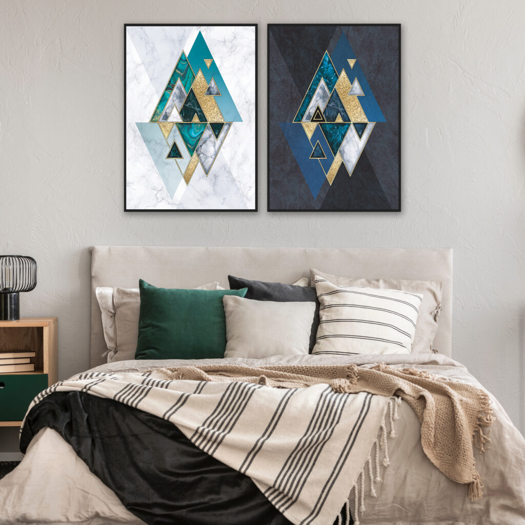 Quadro decorativo, quadros, decoração com quadros, quadro geométrico, dueto de quadro 