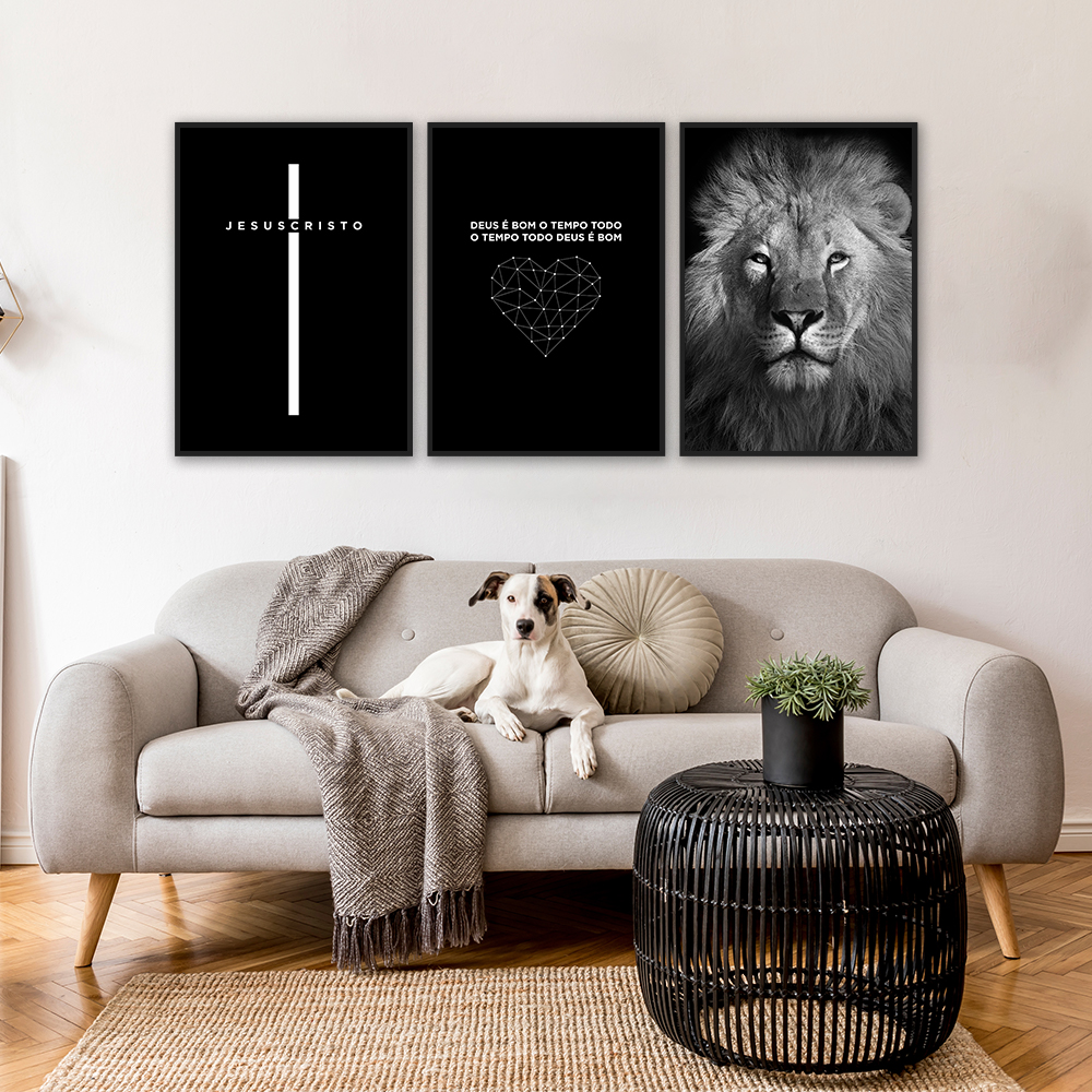 Quadro decorativo, quadros, decoração com quadros, quadro religiosos, trio de quadro