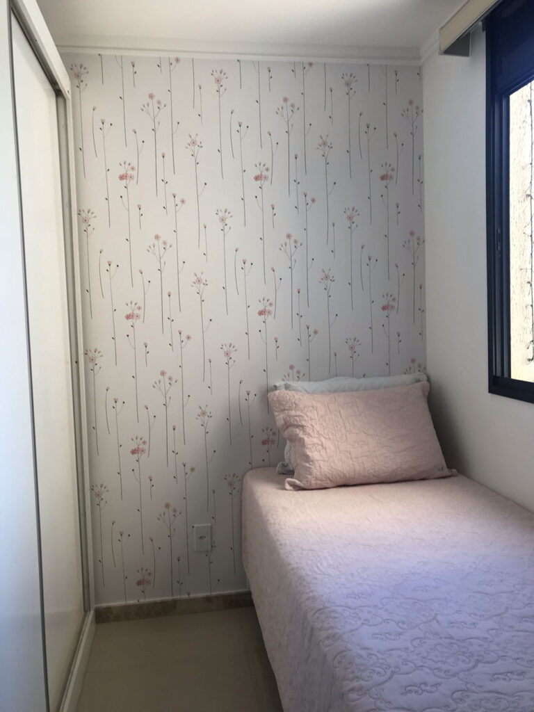 Papel de Parede Flores, Defacile, Adesivo, Quarto de adolescente, quarto teen, Flores Rosa Decora