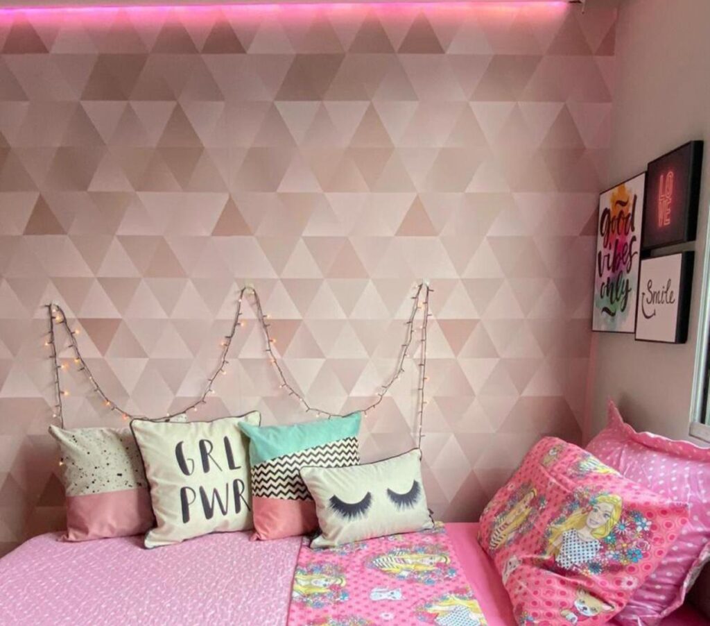 Papel de Parede Rose gold, Rose gold, Defacile, autocolante, quarto de menina, Coleção Rose Gold
