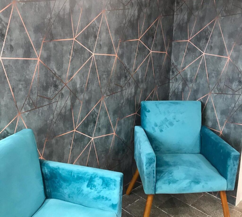 Papel de Parede Rose gold, Rose gold, Defacile, autocolante, hall de entrada, Coleção Rose Gold