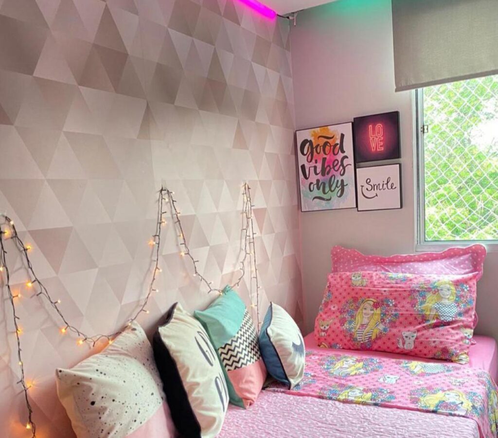 Papel de Parede Rose Gold, Defacile, Adesivo, Quarto de adolescente, quarto teen, Rose Gold Mayra