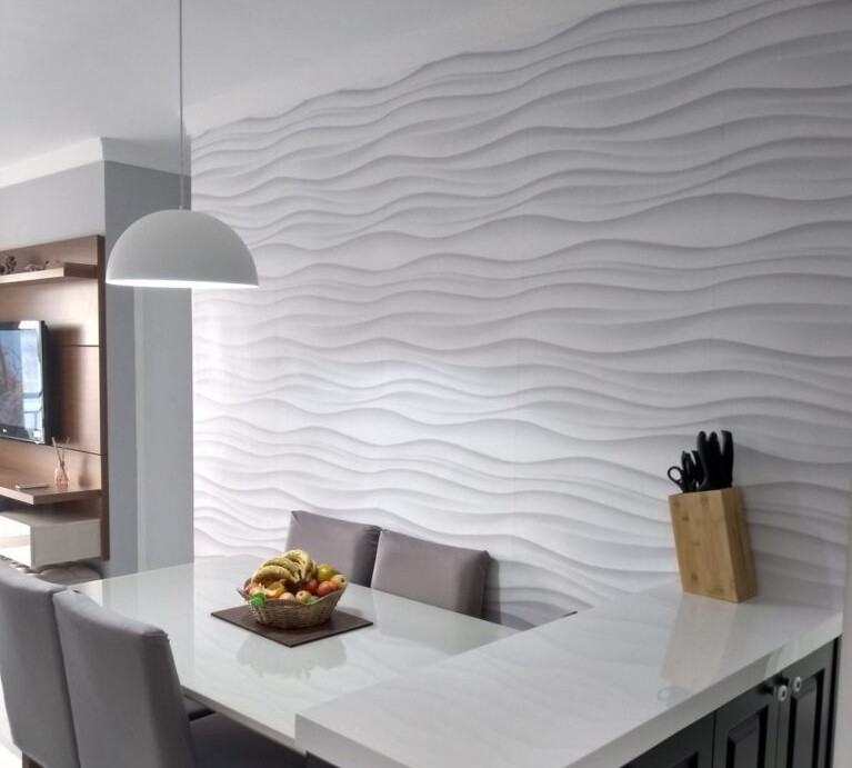 Ambientes integrados, Papel de parede, sala, quarto, cozinha, lavanderia, sala de jantar, Defacile 