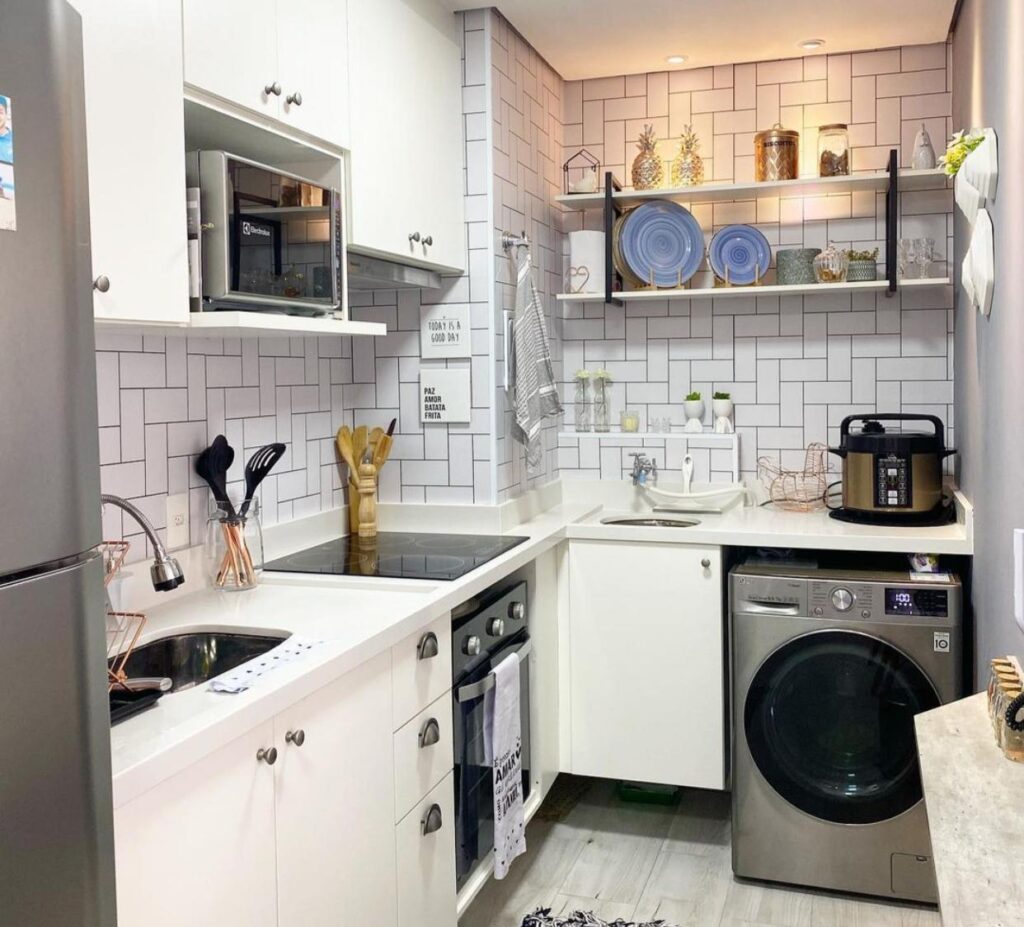 Ambientes integrados, Papel de parede, sala, quarto, cozinha, lavanderia, sala de jantar, Defacile 