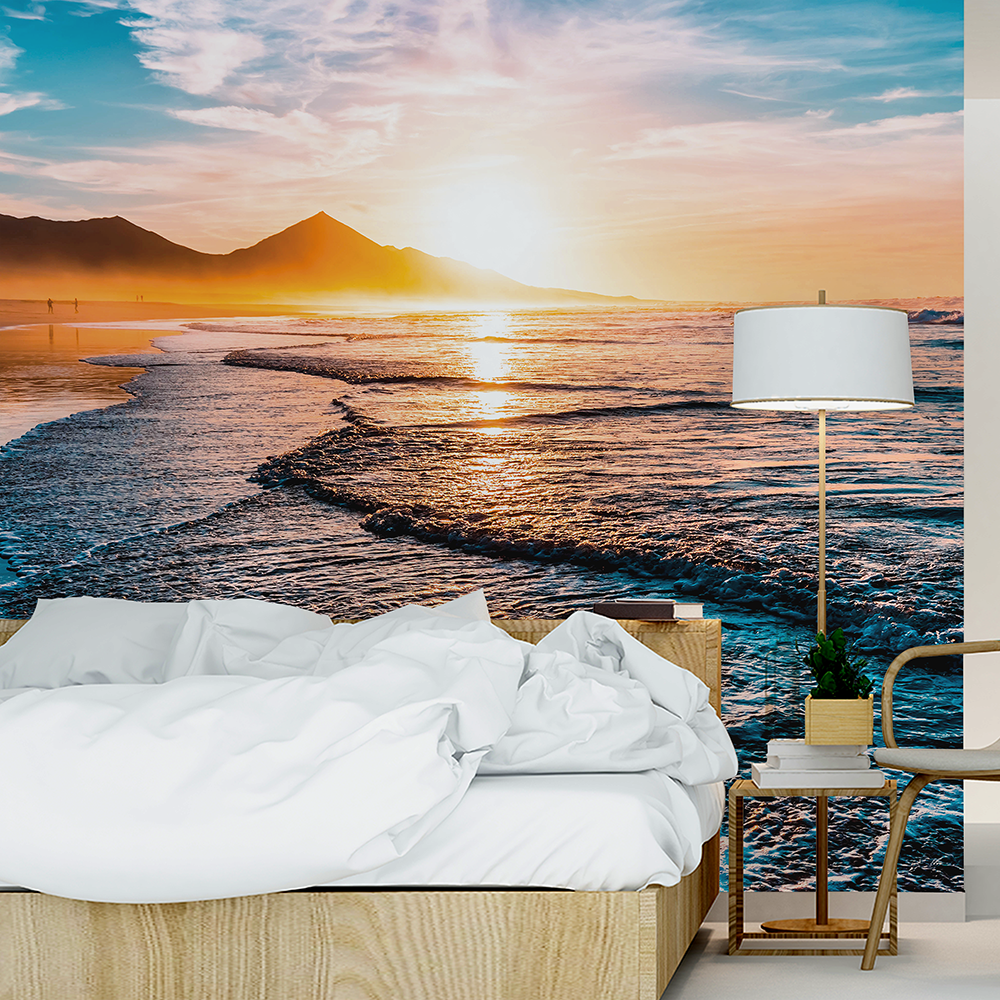 Painel Fotográfico Adesivo Pôr do Sol na Praia